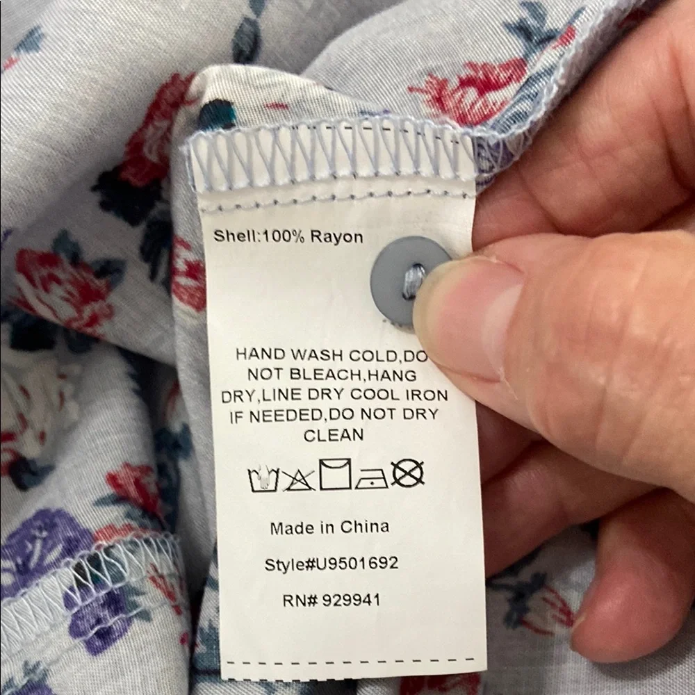 Suzanne Betro Blue Ruffled Cap Sleeve Blouse - Picture 5 of 8